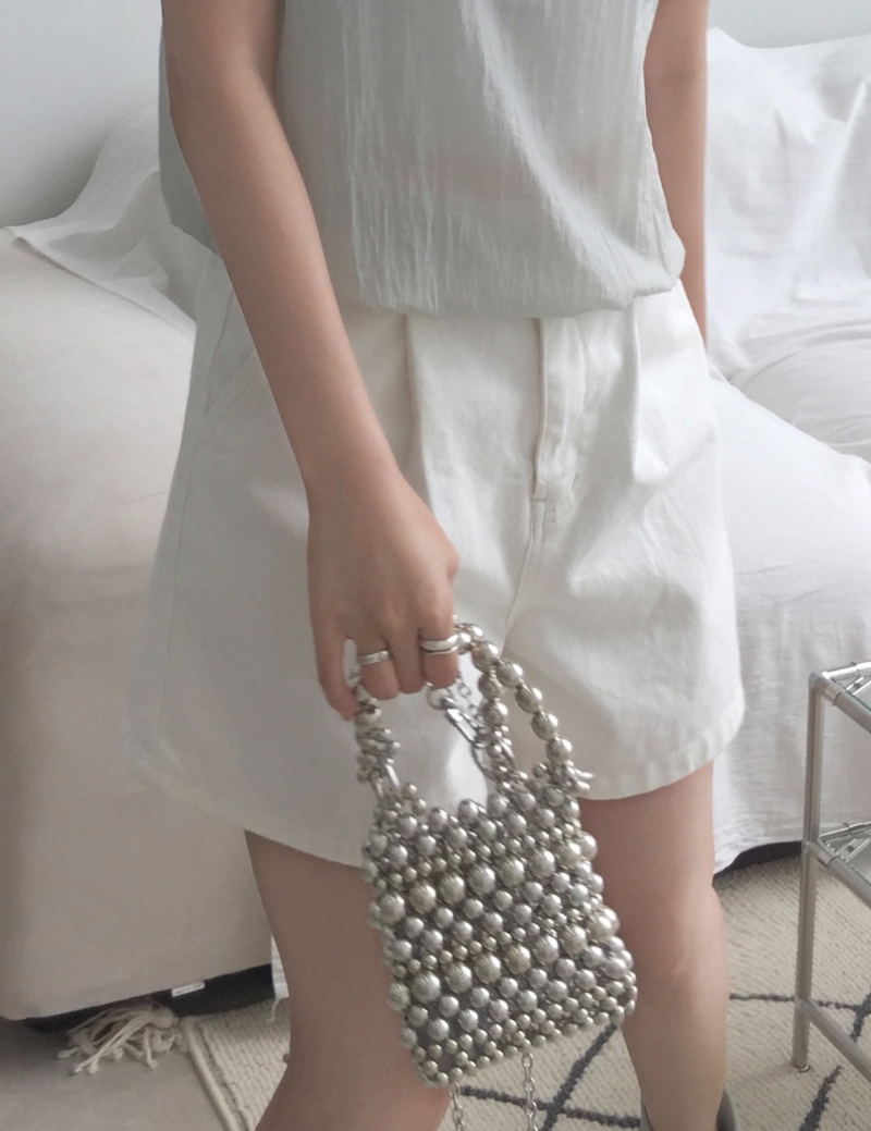 mini bead chain bag (2col)